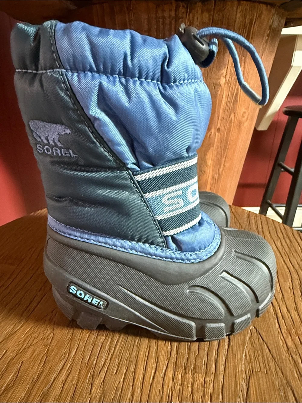 Sorel Kids Blue Pull-Cord  Snow Boots